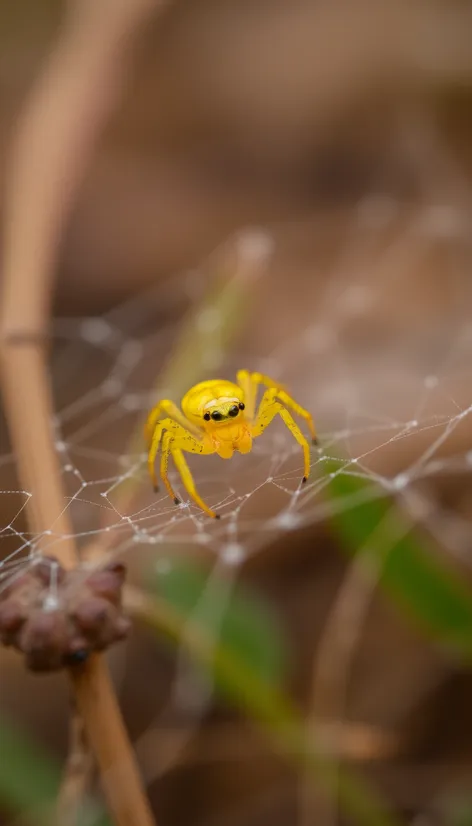 tiny yellow spider