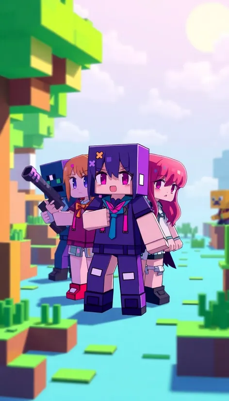 anime art minecraft