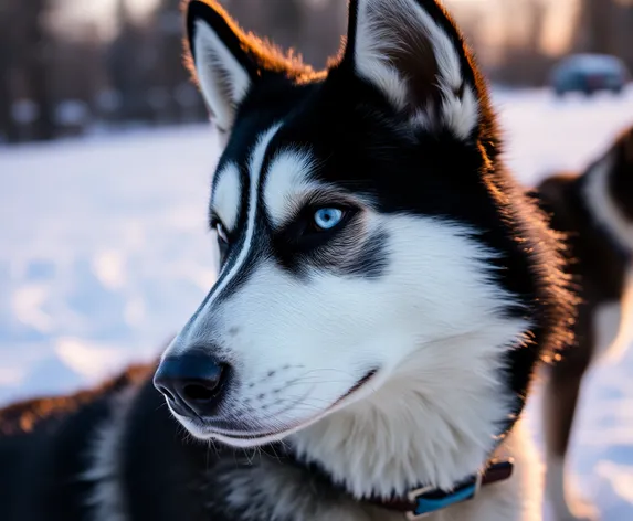 black and white husky