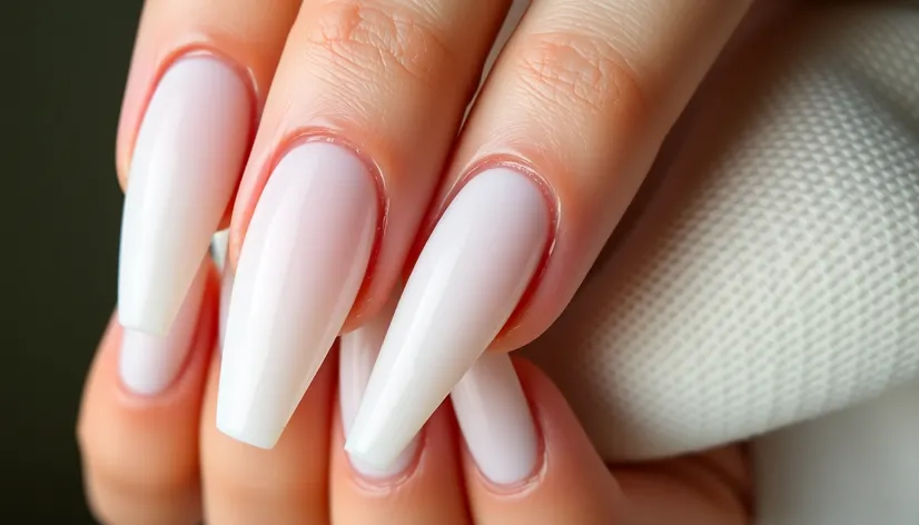 pearl white nails