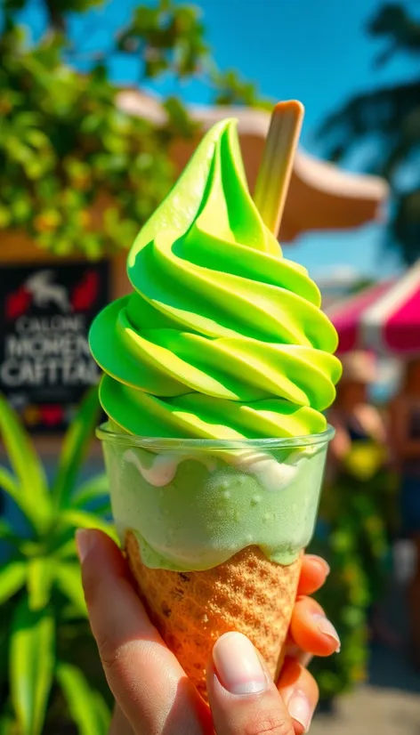 green ice cream