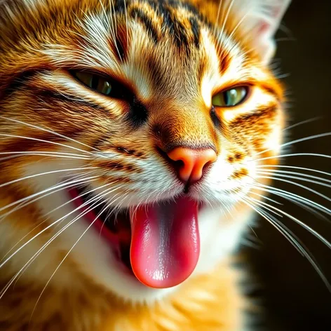 cat tongue up close