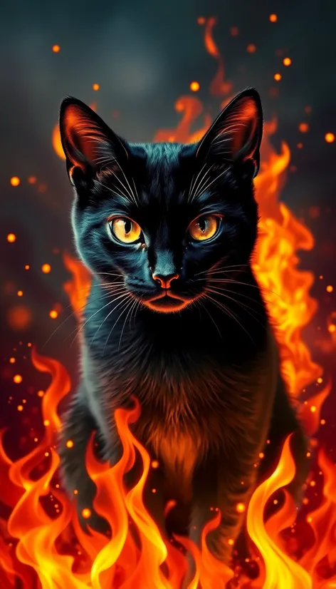 black cat fire