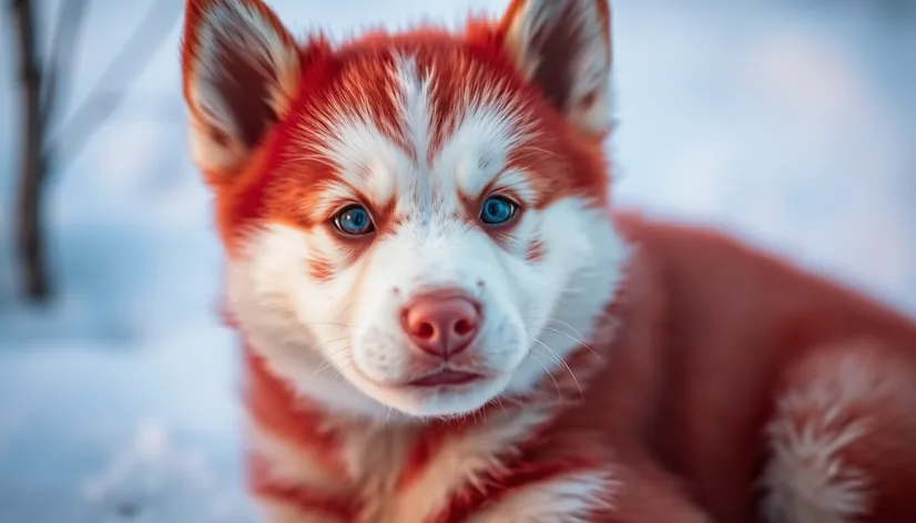 red husky puppy