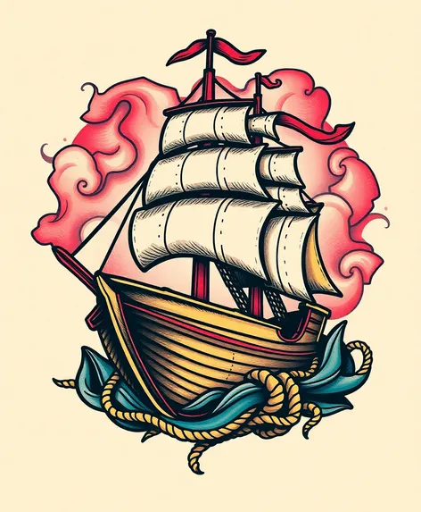 pirate ship tattoo