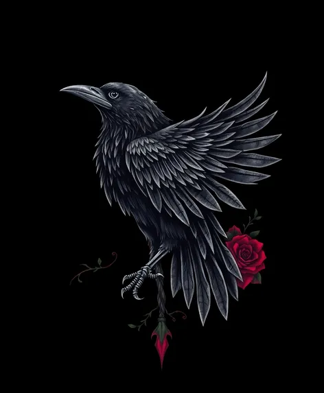 gothic crow tattoos