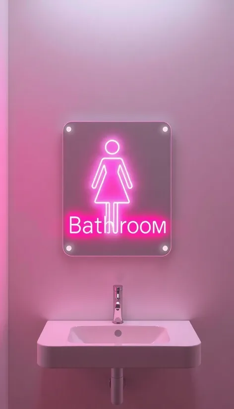 ladies bathroom sign