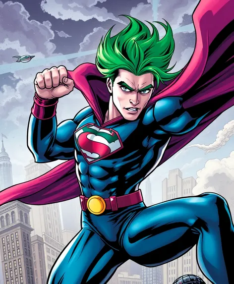 green hair superhero