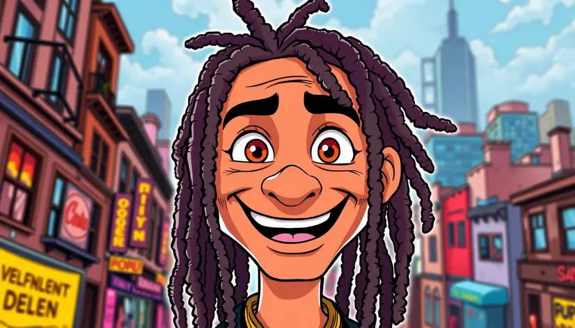 cartoon with dreads