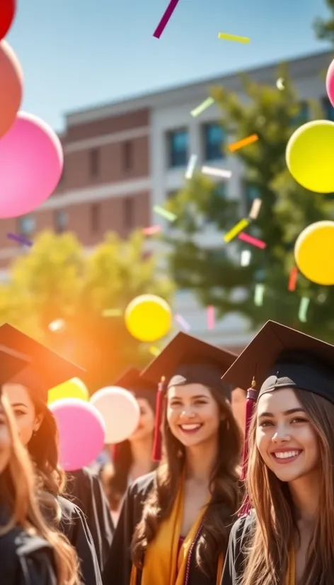 graduation photo outside high