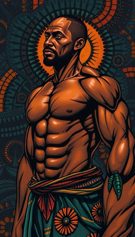 muscular african