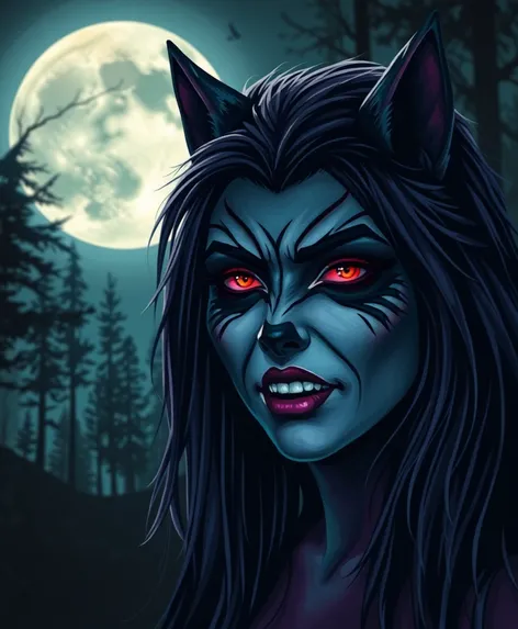 female werewolf makeup