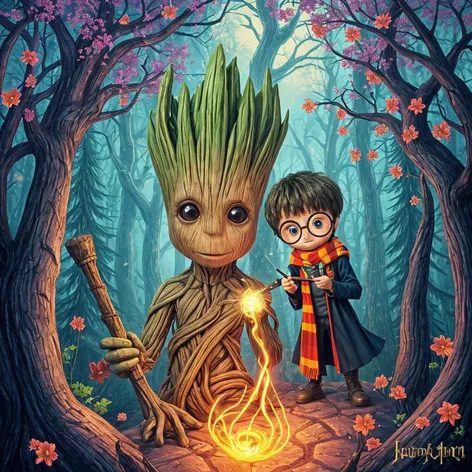 Groot et Harry potter,