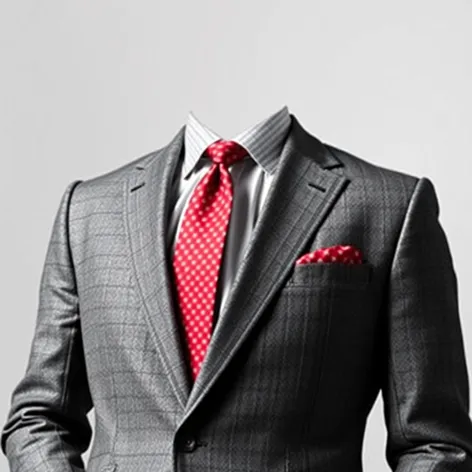 gray blazer red overcheck