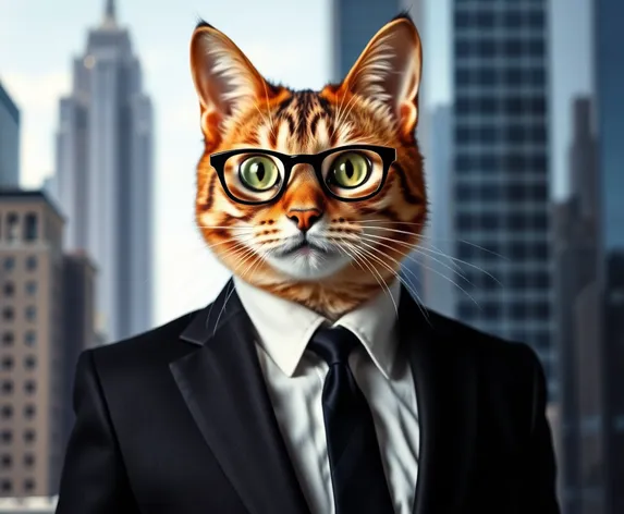 cat in a business