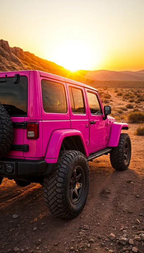 pink jeep wrangler