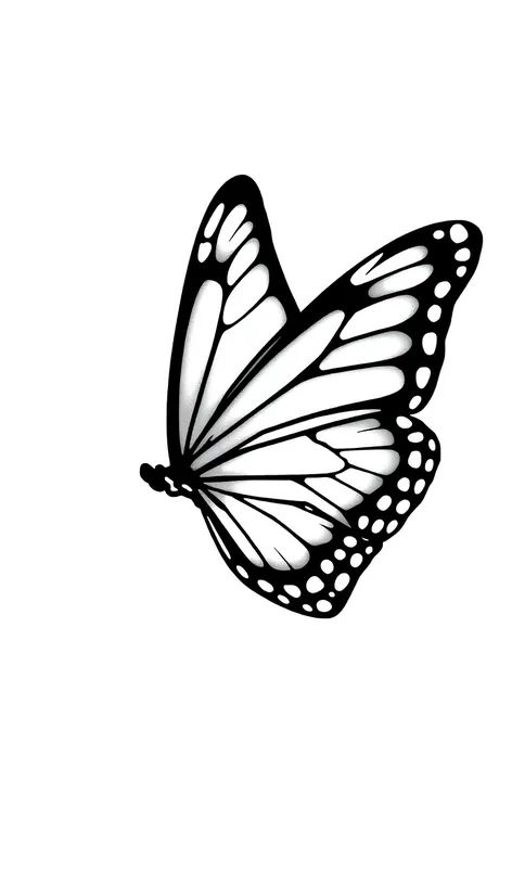 butterfly clip art black