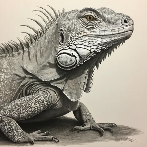 iguana drawing