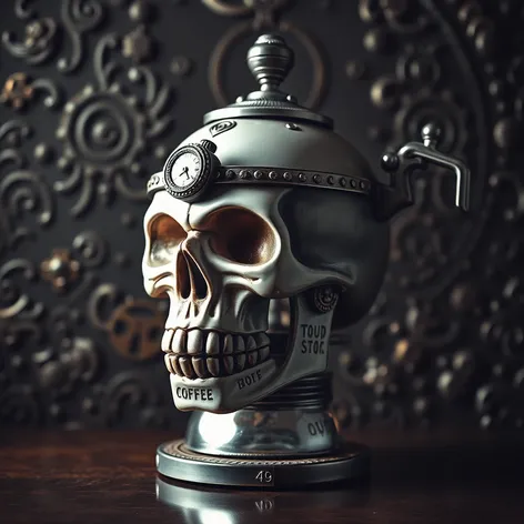 skull coffee pot