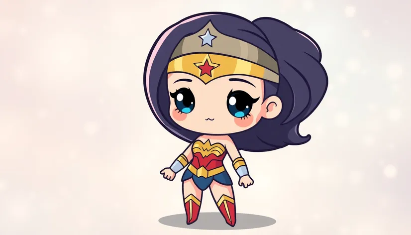 kawaii cartoon wonder woman