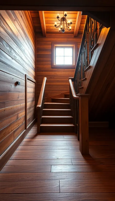 wood railing for stairs