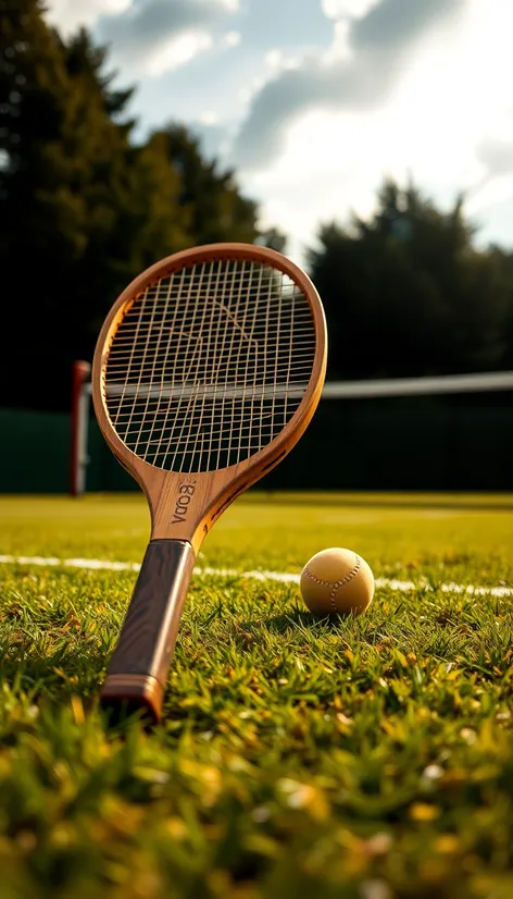 wooden tennis racket