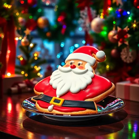 santa cookie plate