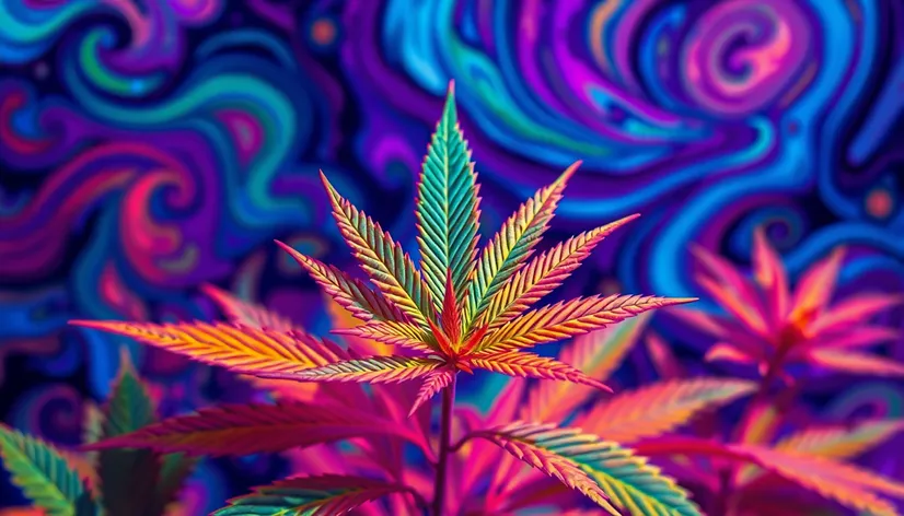 trippy weed leaf