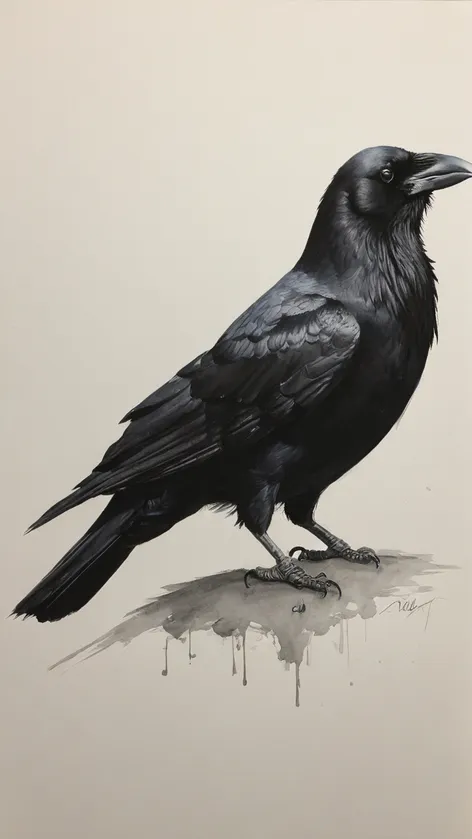 crow drawing