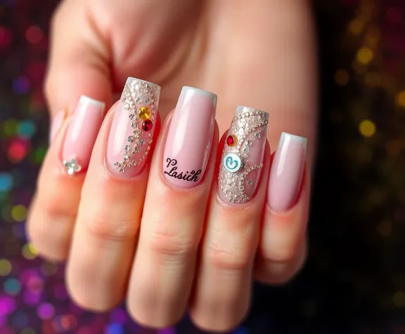 acrylic nails with pictures