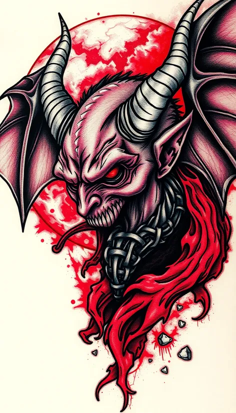 demon drawing tattoo