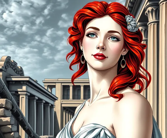 greek goddess with red