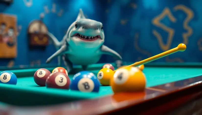 happy shark billiards logo