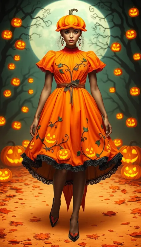 halloween pumpkin dress