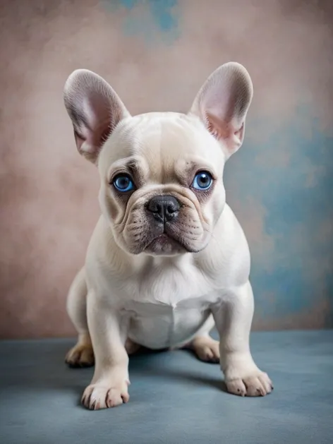 french bulldog with blue