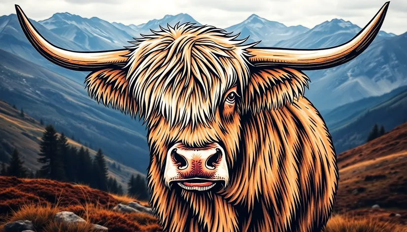 highland cow tattoo