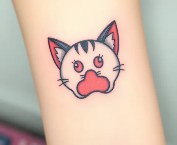 paw cat tattoo