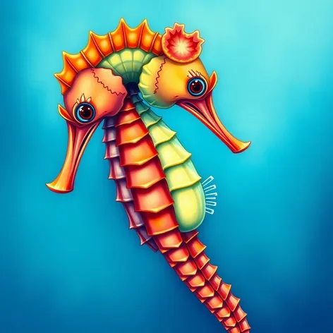 realistic seahorse drawing