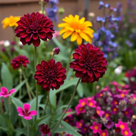 burgundy flowers