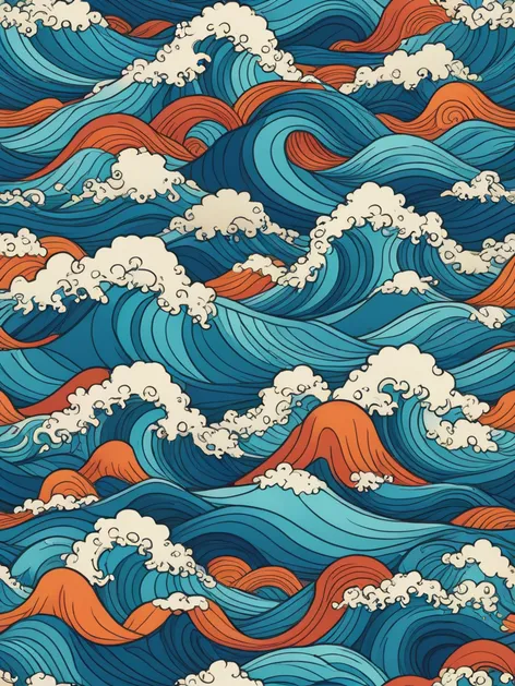 cartoon waves