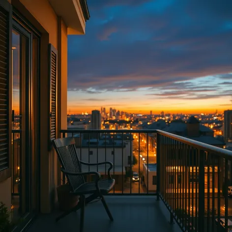 balcony with chair