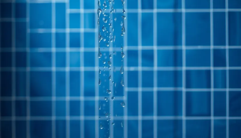 blue shower tile