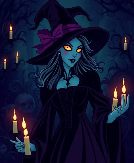 disney villain witch vector