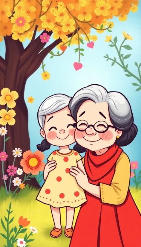 little girl and grandma