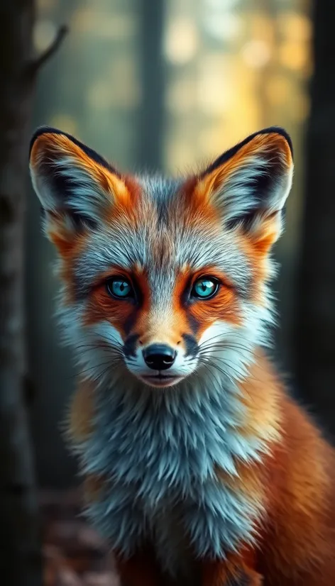 blue eyed fox