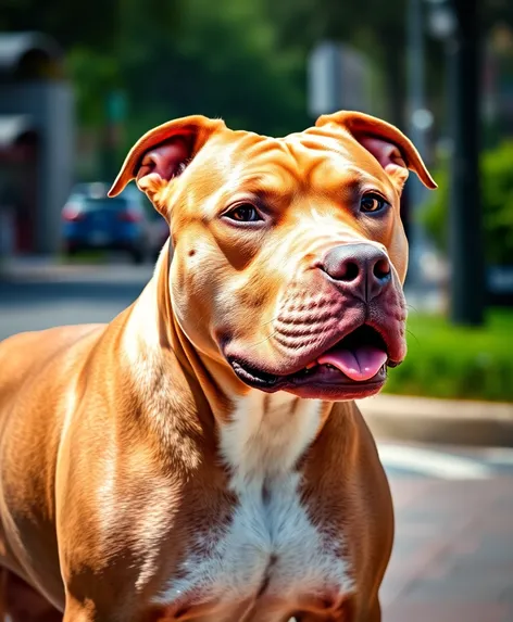 pitbull dog with muscles