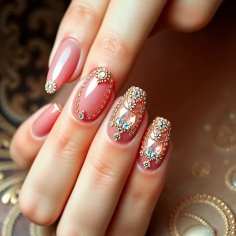 rose gold nail designs