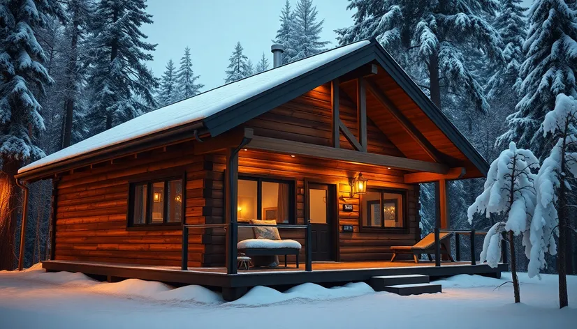 modern cabin with single