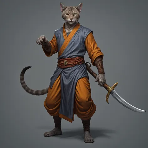 male tabaxi monk grey