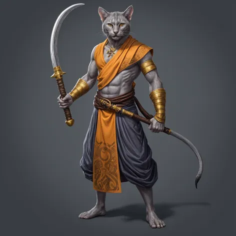 male tabaxi monk grey